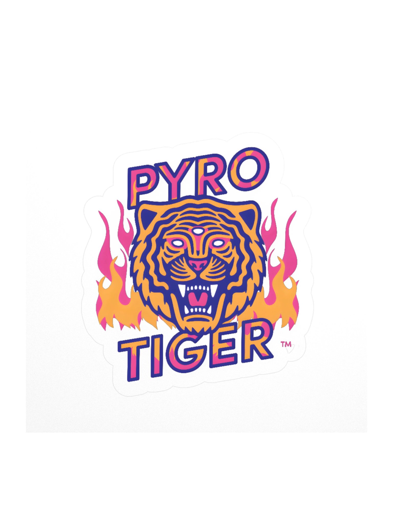 Flame Tiger Sticker product image (1)