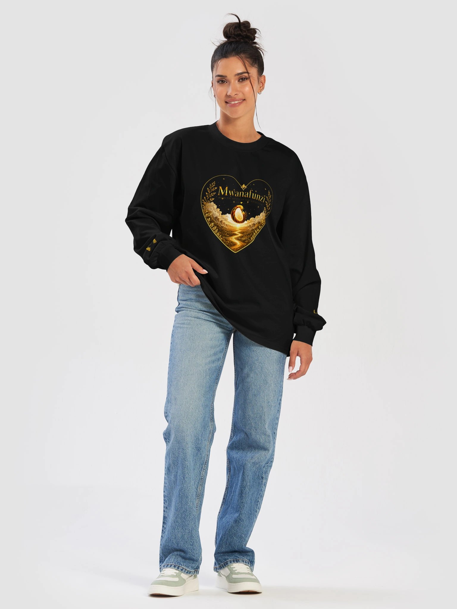 Mwanafunzi Unisex Definition Heart Sweatshirt Wrist Accent product image (5)