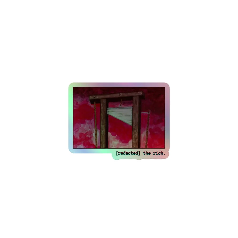 [REDACTED] THE RICH holographic die-cut sticker product image (1)