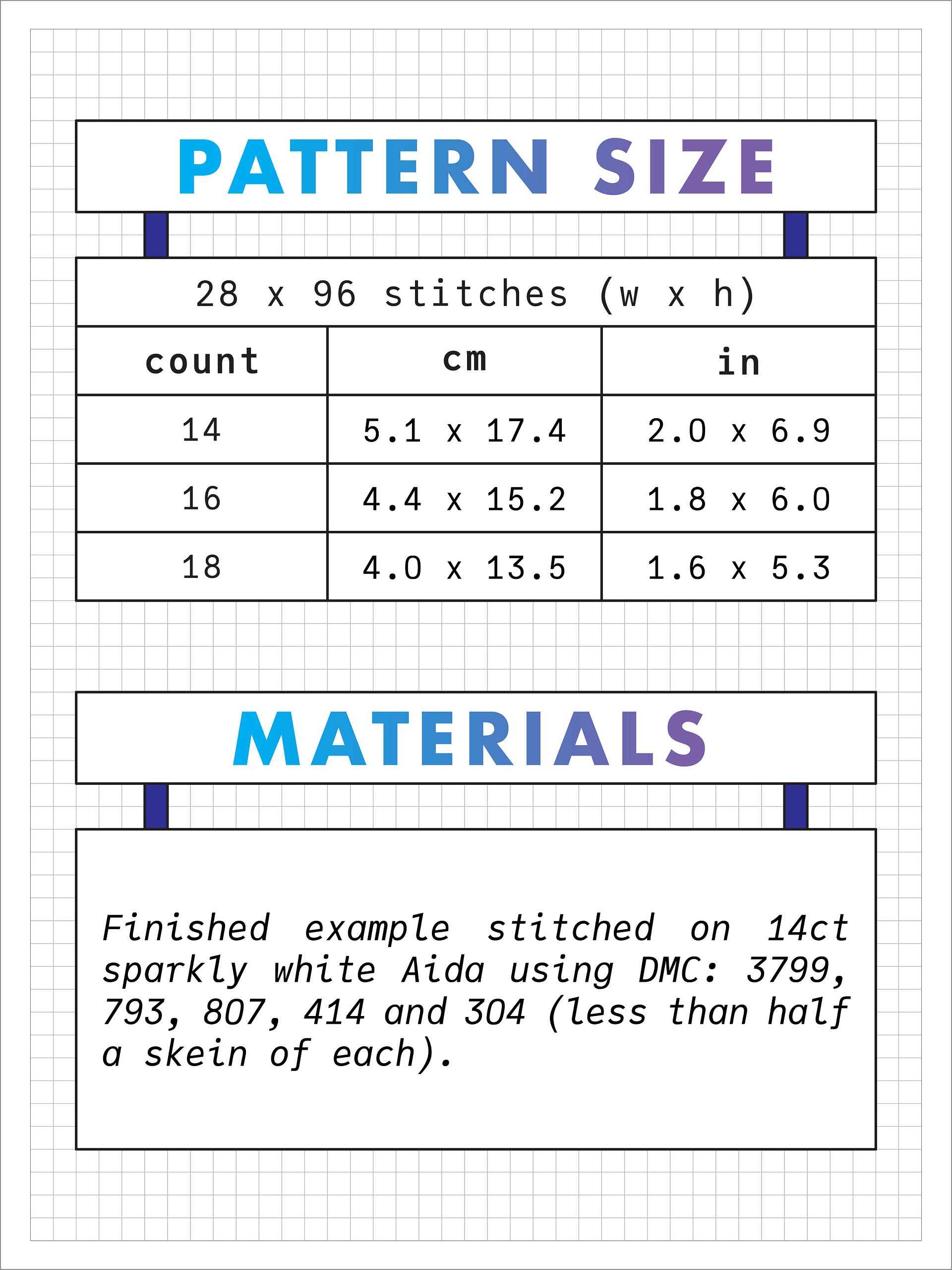 Holiday Spirit Bookmark • Blackwork Cross Stitch Pattern • PDF Digital Download product image (3)