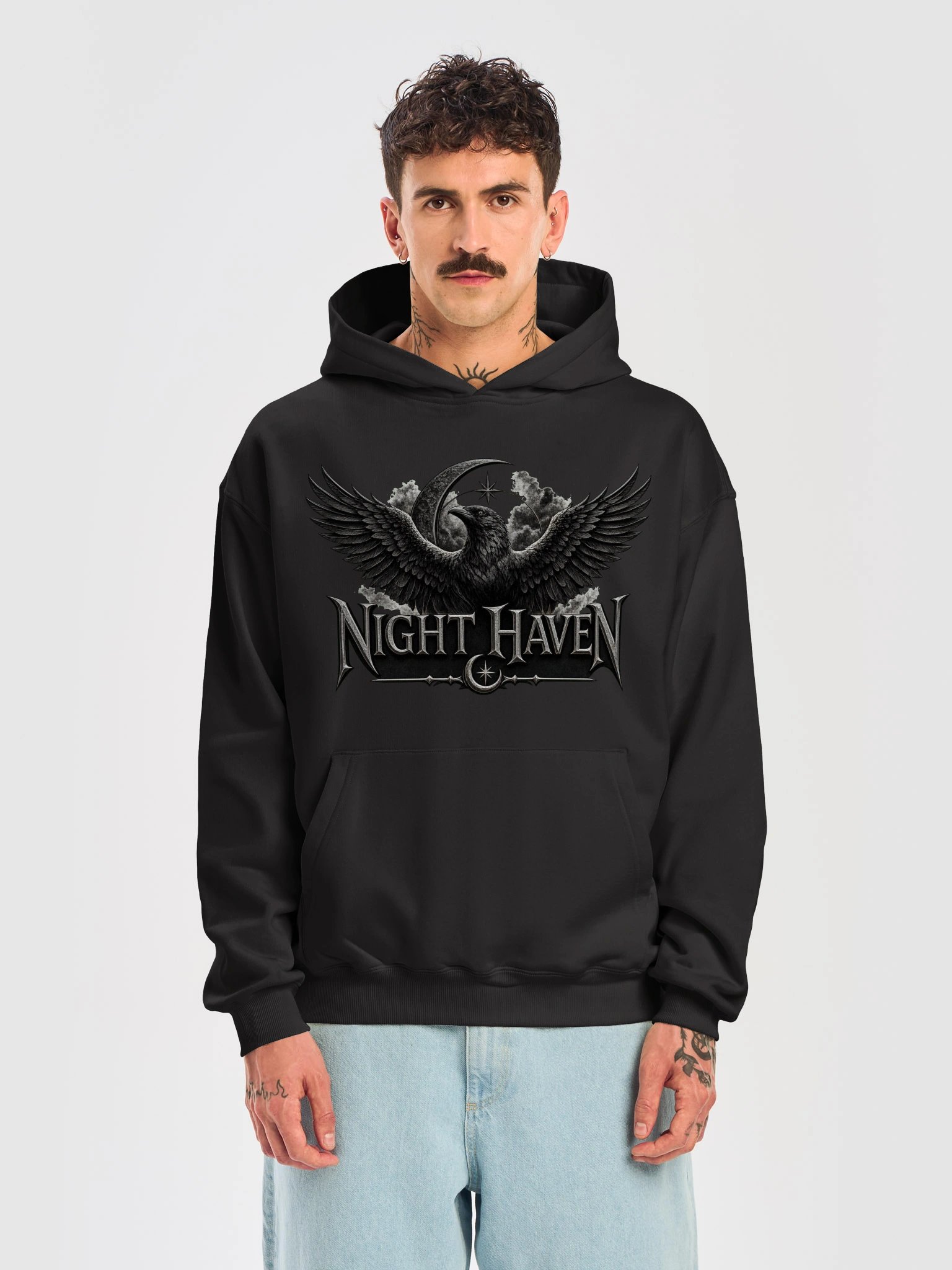 Night Haven Gothic Raven Hoodie product image (5)