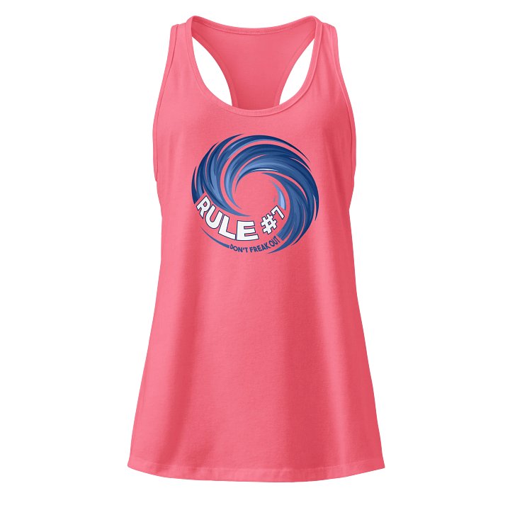 Rule #7 Tank Top Blue and White product image (9)