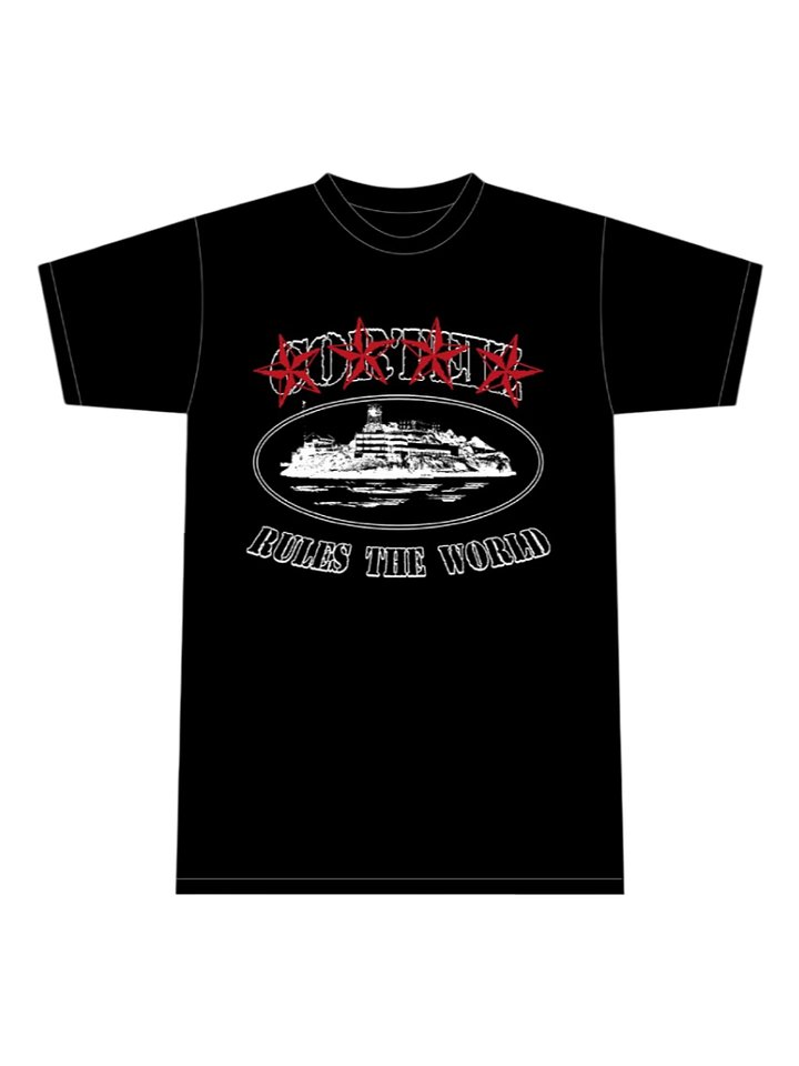 CORTEIZ 4STARZ ALCATRAZ T-SHIRT BLACK product image (1)