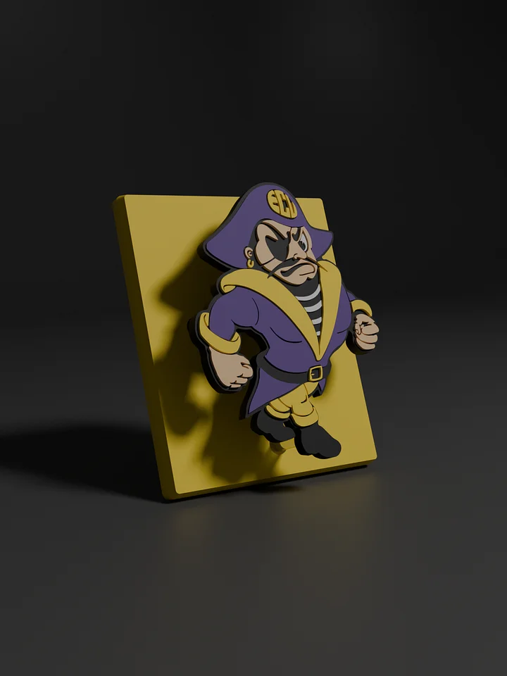 East Carolina University Pirates Pirate 3D Printed Floating Logo Sign (Digital File Only) product image (1)