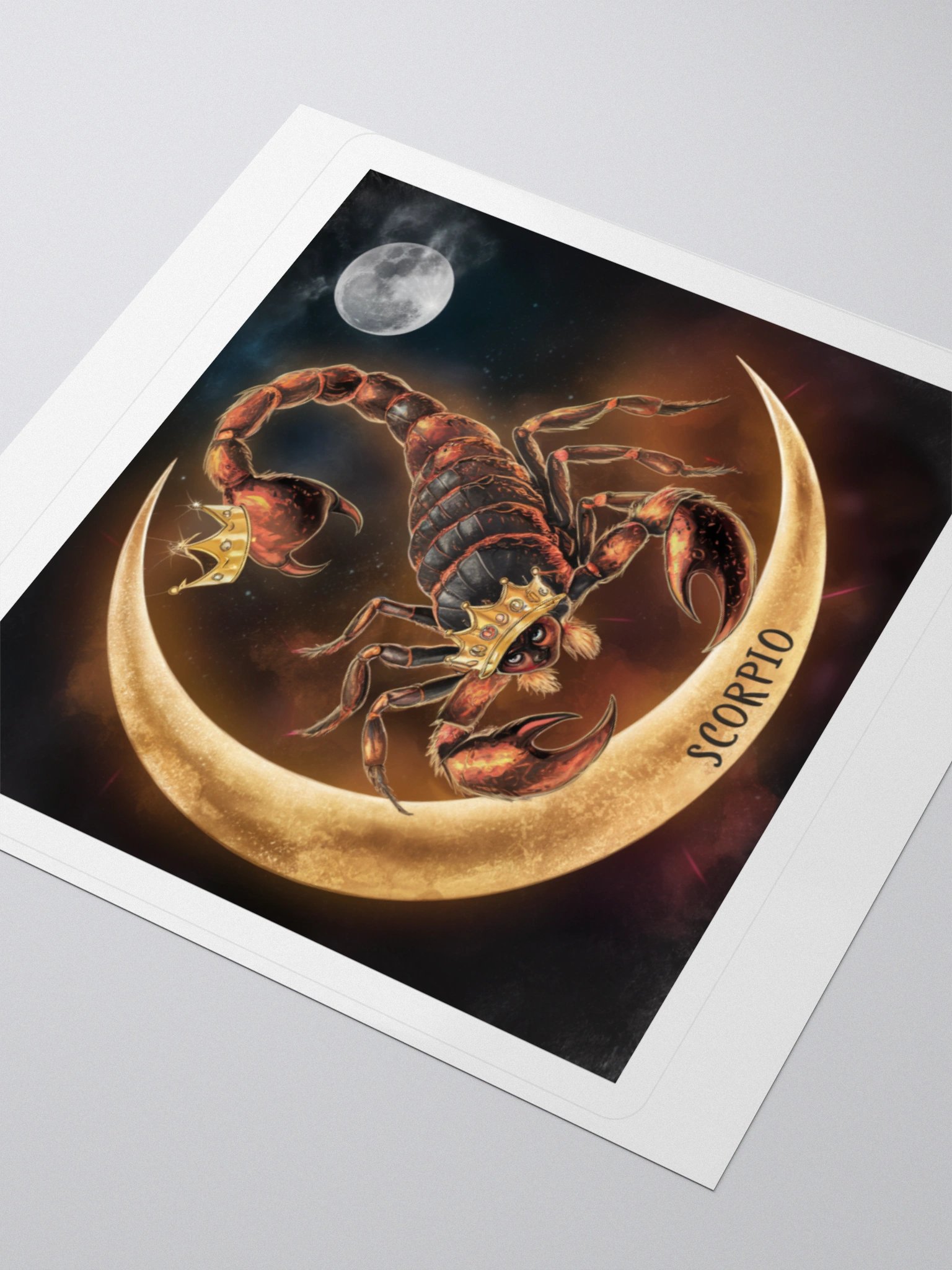 Scorpio Sticker - Crown & Moon Zodiac Design | Exclusive | TDS Music product image (7)