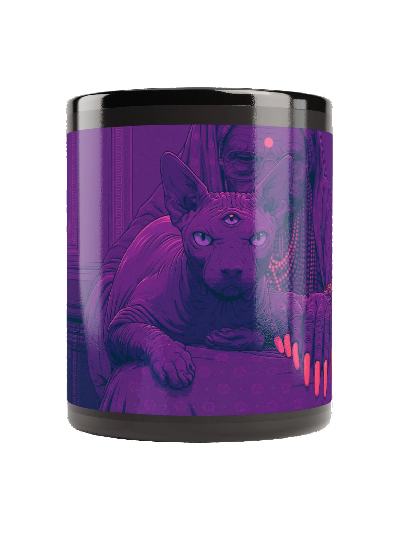 MAGIC OUIJA CAT - BLACK COFFEE MUG product image (1)