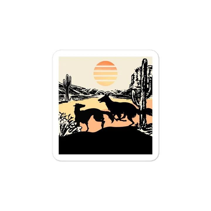 Silhouette Series: Sunrise Romp - Sticker product image (1)