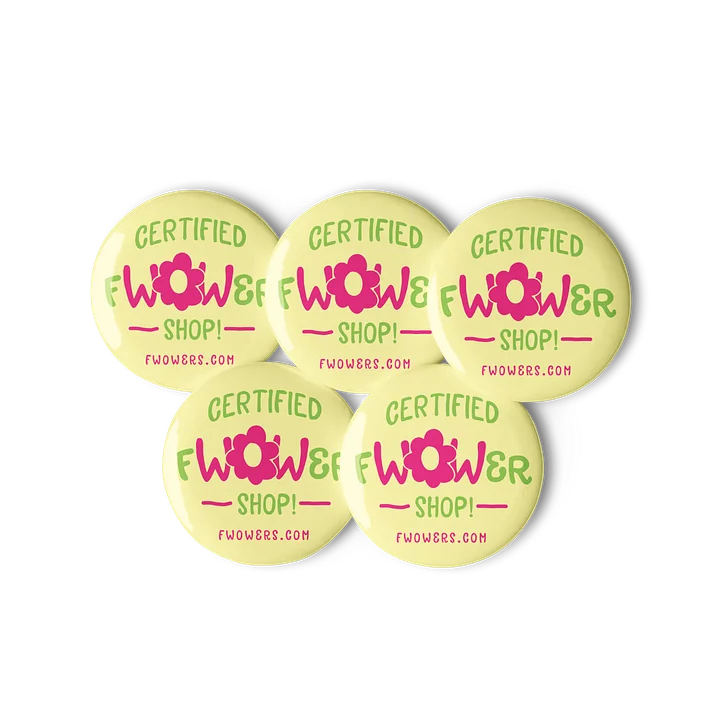 Certified fWOWer Shop! Buttons Yellow (Set of 5) product image (2)