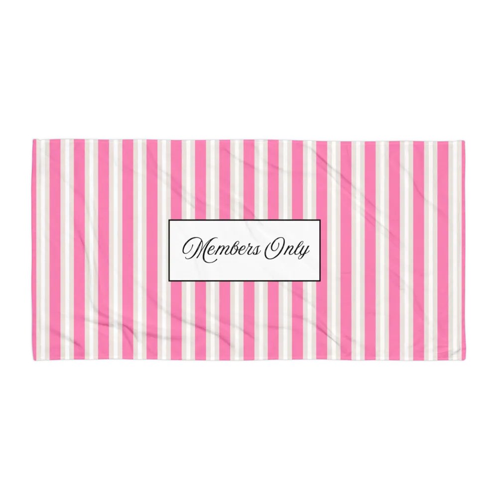 MEMBERS ONLY PINK STRIPED Towel - LUSTIGES STRANDTUCH product image (1)