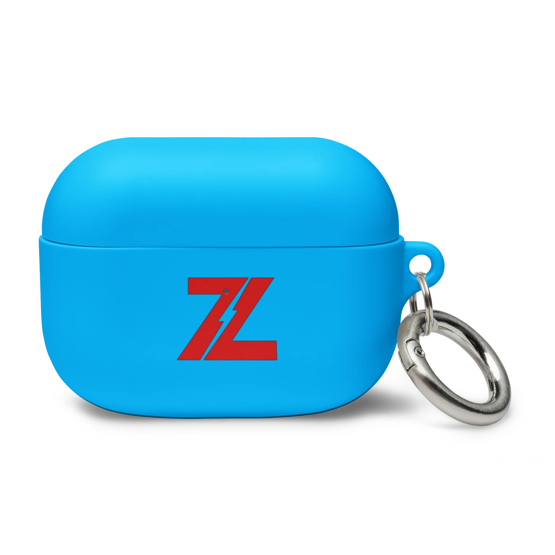 Royal Blue Protective AirPods Case Cover with Carabiner Clip - ZING Edition product image (2)