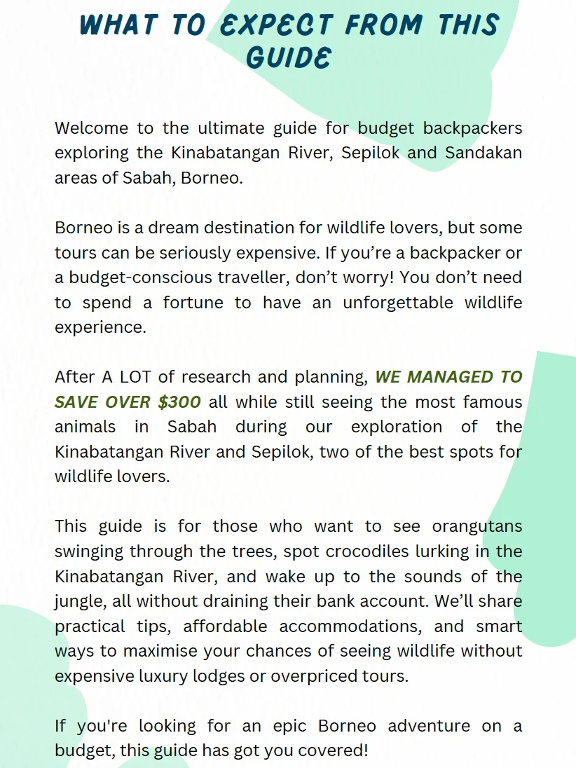 Backpacker’s Guide to Kinabatangan, Sepilok & Sandakan product image (3)