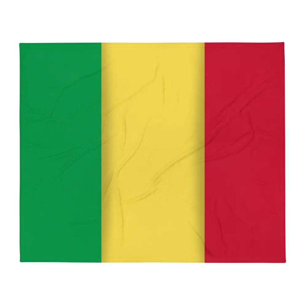 Green Yellow Red Flag Colored Throw Blanket product image (2)