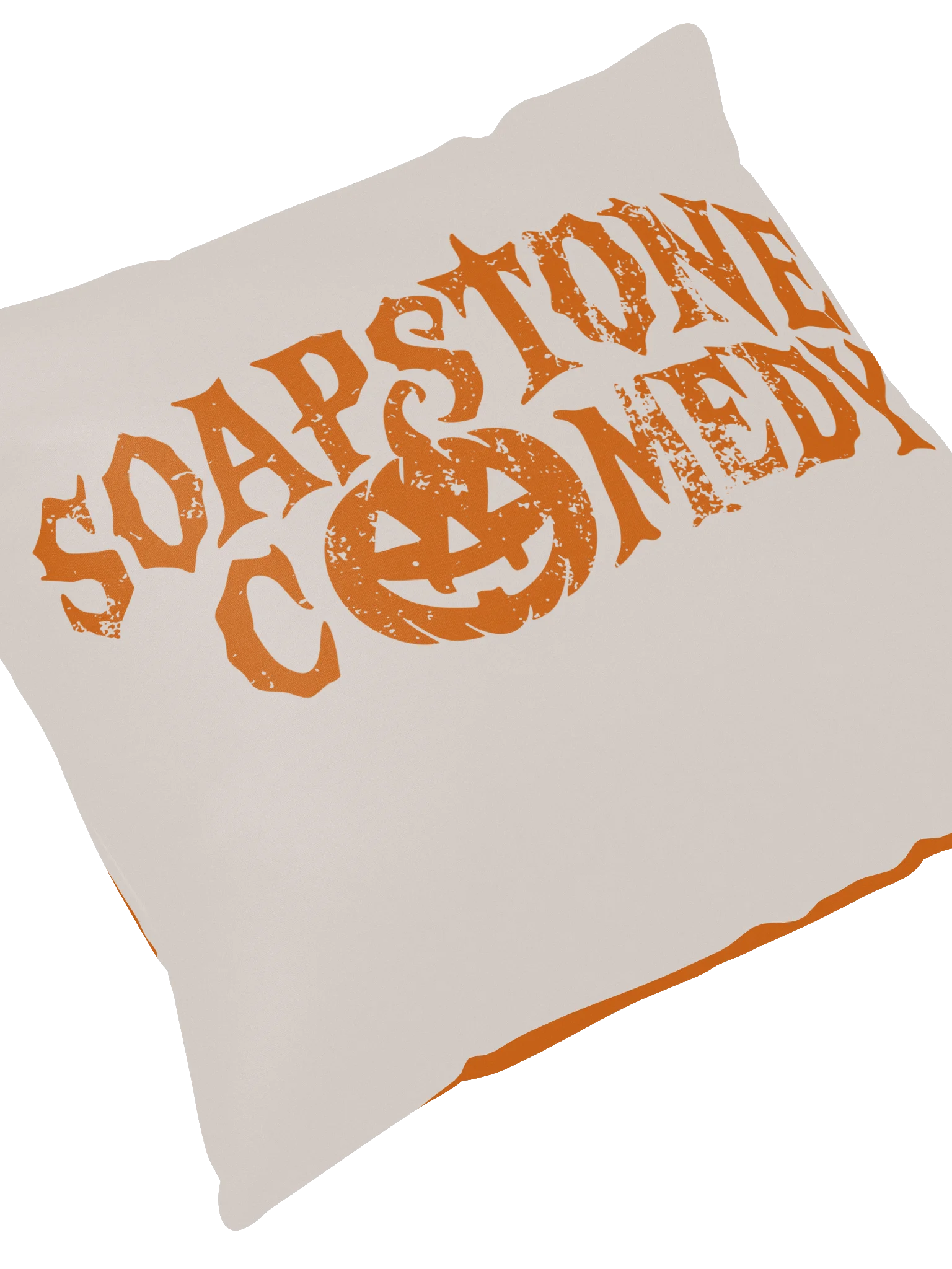 Reversible Soapstone Comedy Halloween Logo Pillow product image (2)