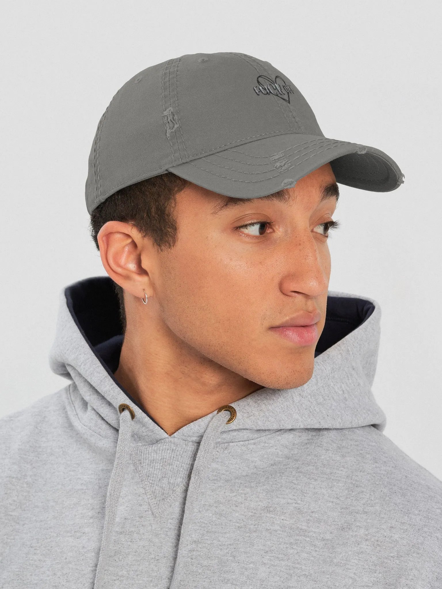 F Off Distressed Dad Hat - GREY product image (4)