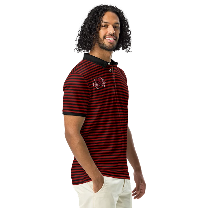 Red and Blaque Red Kat Skull Polo product image (1)
