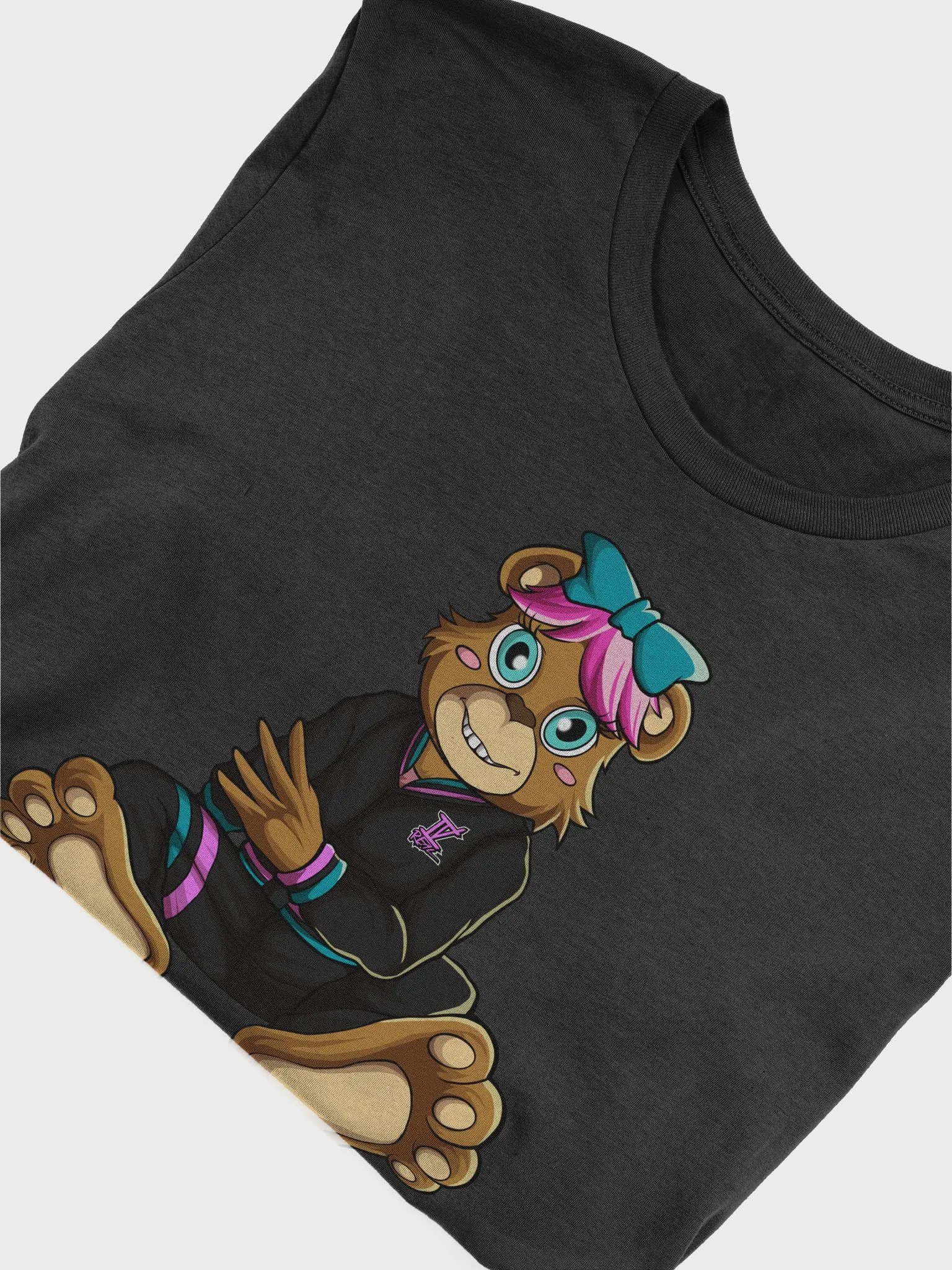 Sitting Girl Bear Bella+Canvas Supersoft T-Shirt product image (5)