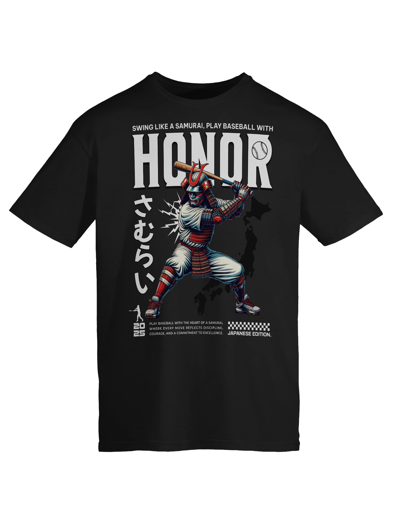 Samurai Baseball Honor Swing T-Shirt - Gildan Softstyle product image (6)