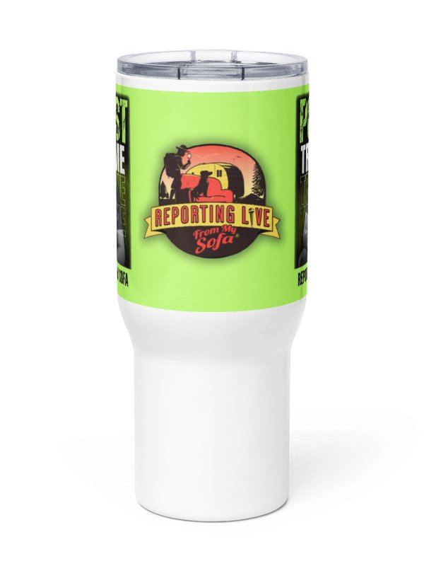 Reporting Live From My Sofa Podcast Travel Mug product image (2)