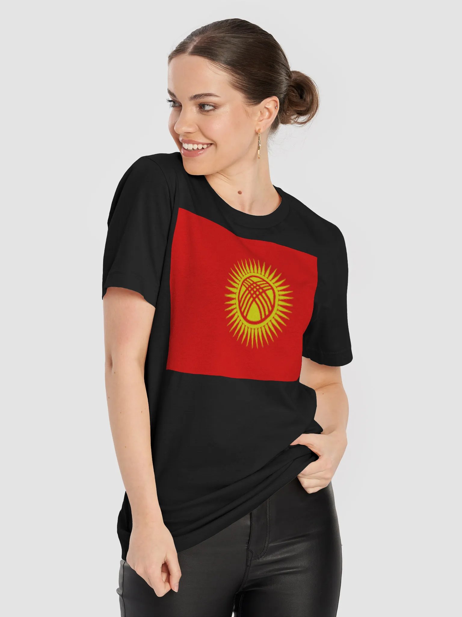 Exclusive Graphic Grove Supersoft Unisex Kyrgyz Flag T-Shirt product image (9)