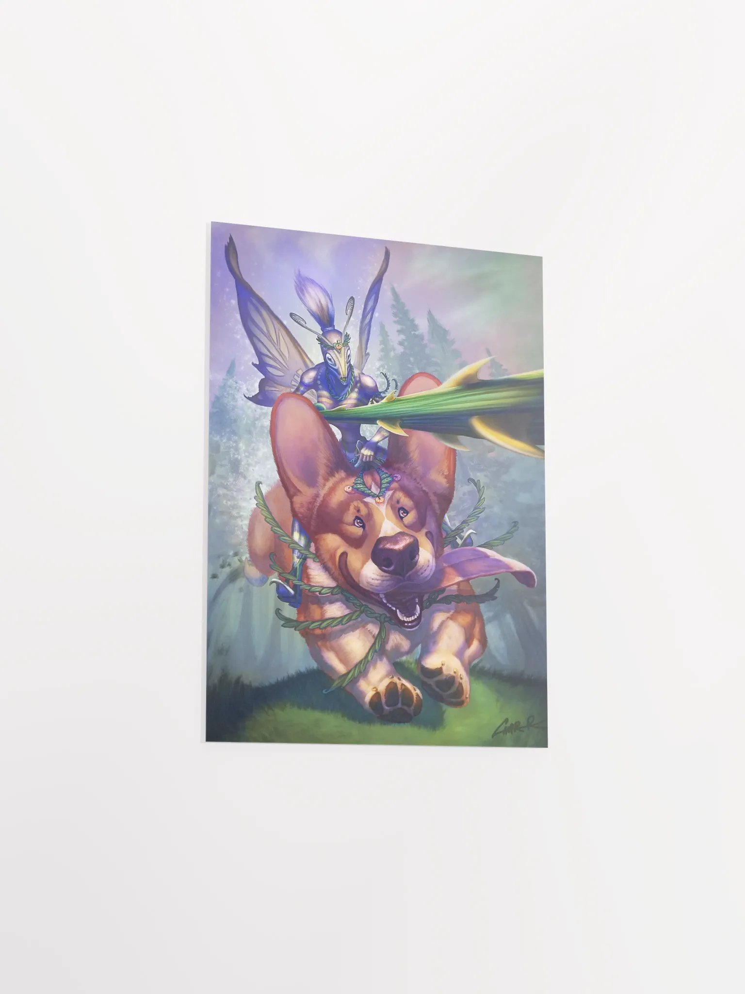 Fairy Steed Enchanting Fantasy Fairy Corgi Print product image (5)