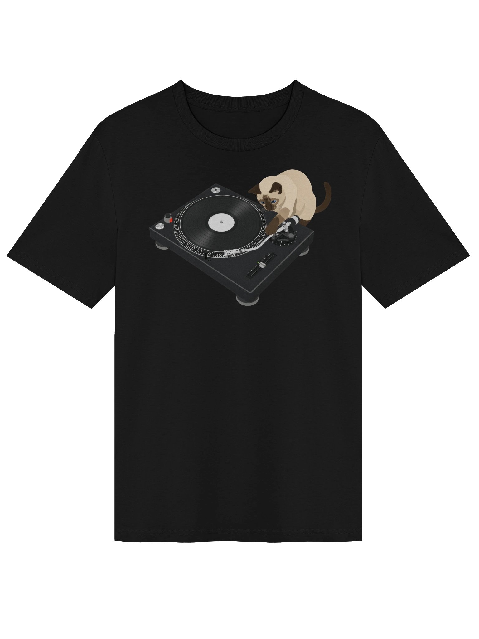 DJ Turntable Siamese Vintage T-shirt product image (1)
