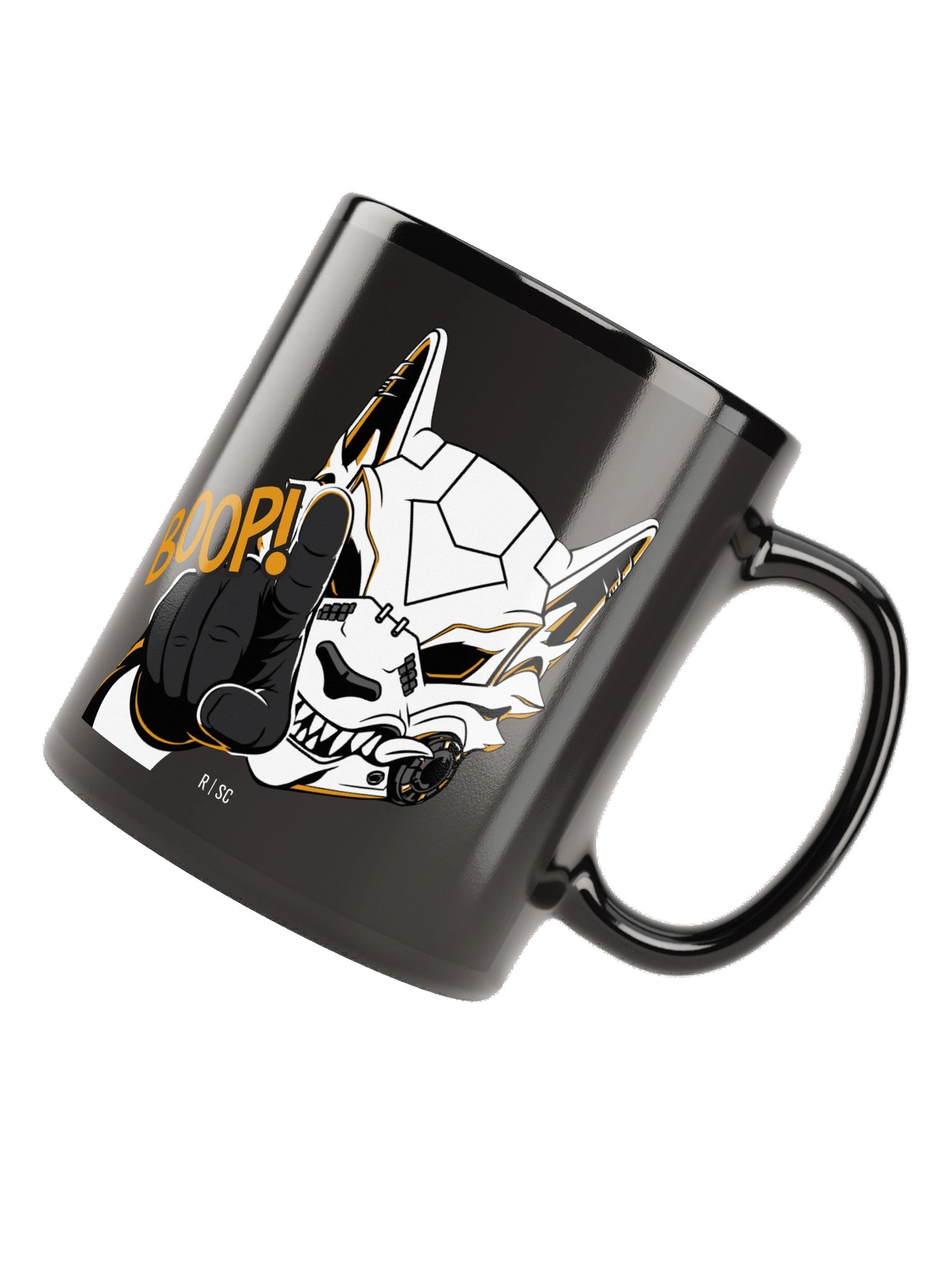 Wolf Mask Boop Black Mug product image (6)