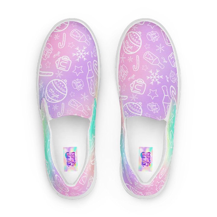 Limited Edition Christmas Tie Die Womens Slip-On Shoes product image (1)