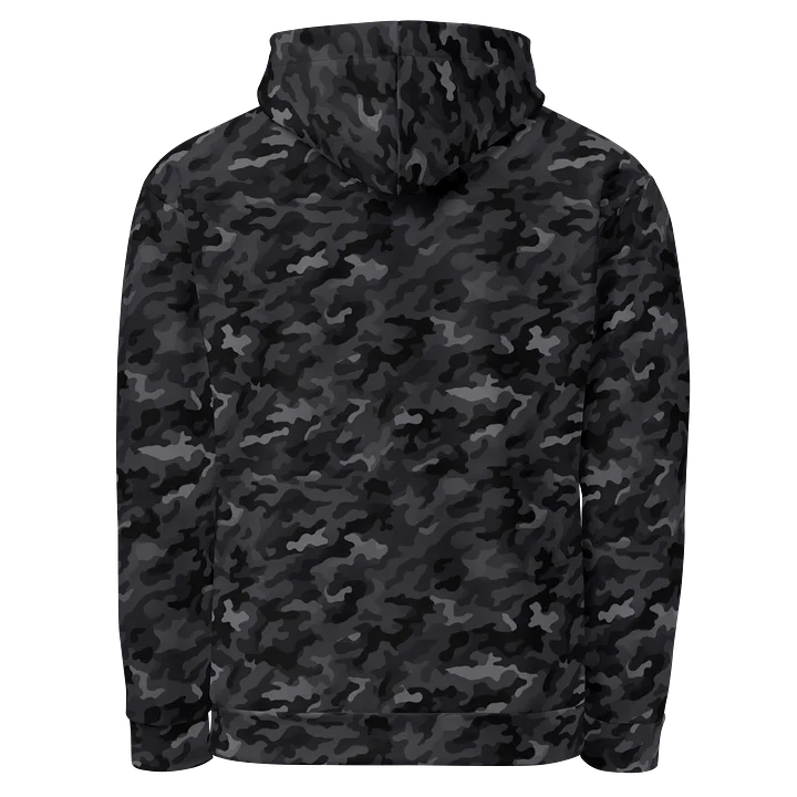 Bold Black Camouflage Print Hoodie for Casual Wear product image (2)