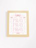 Pray On It Pray Over It Pray Through It | Pink Coquette Framed Christian Wall Art