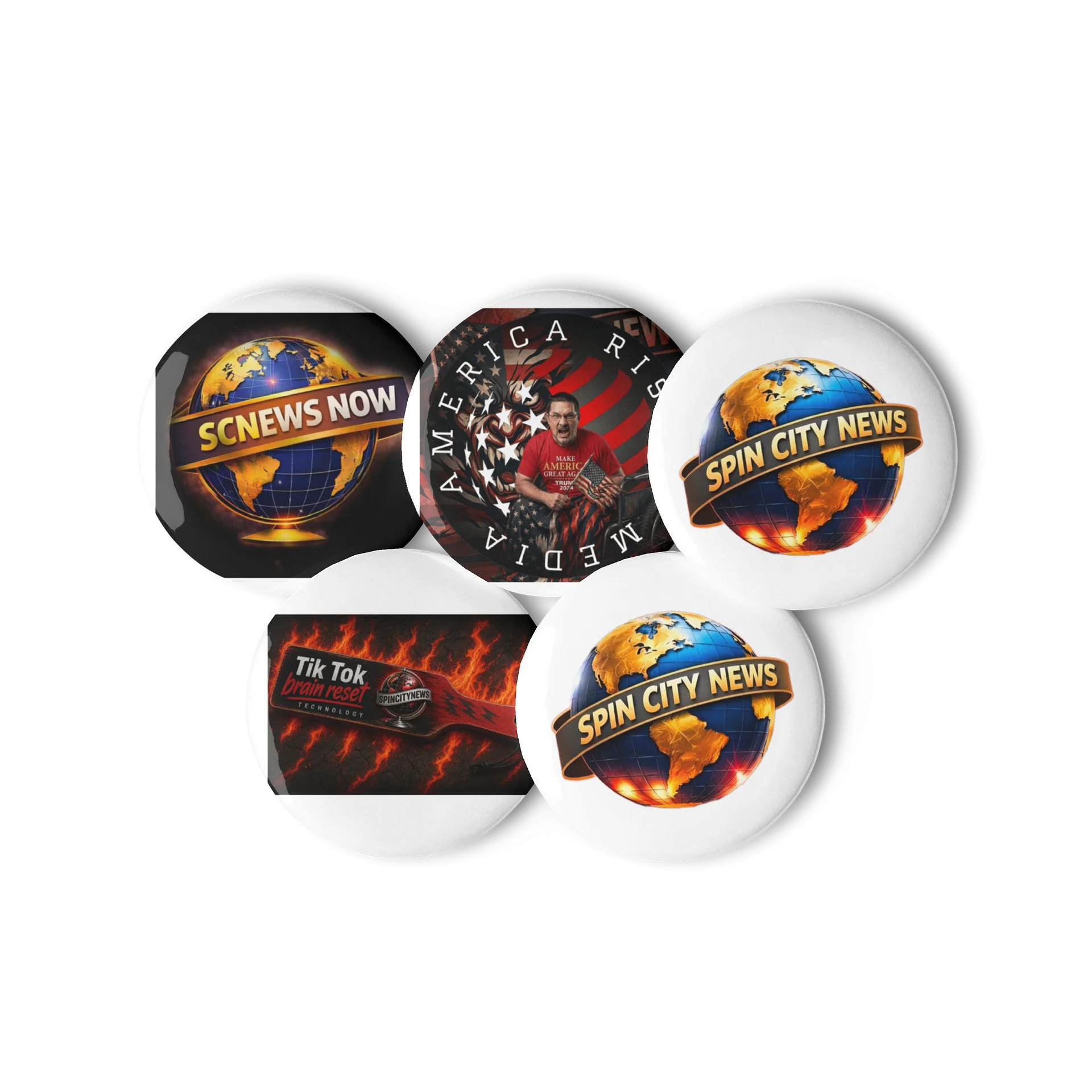Spin City News Pin Button Set product image (2)