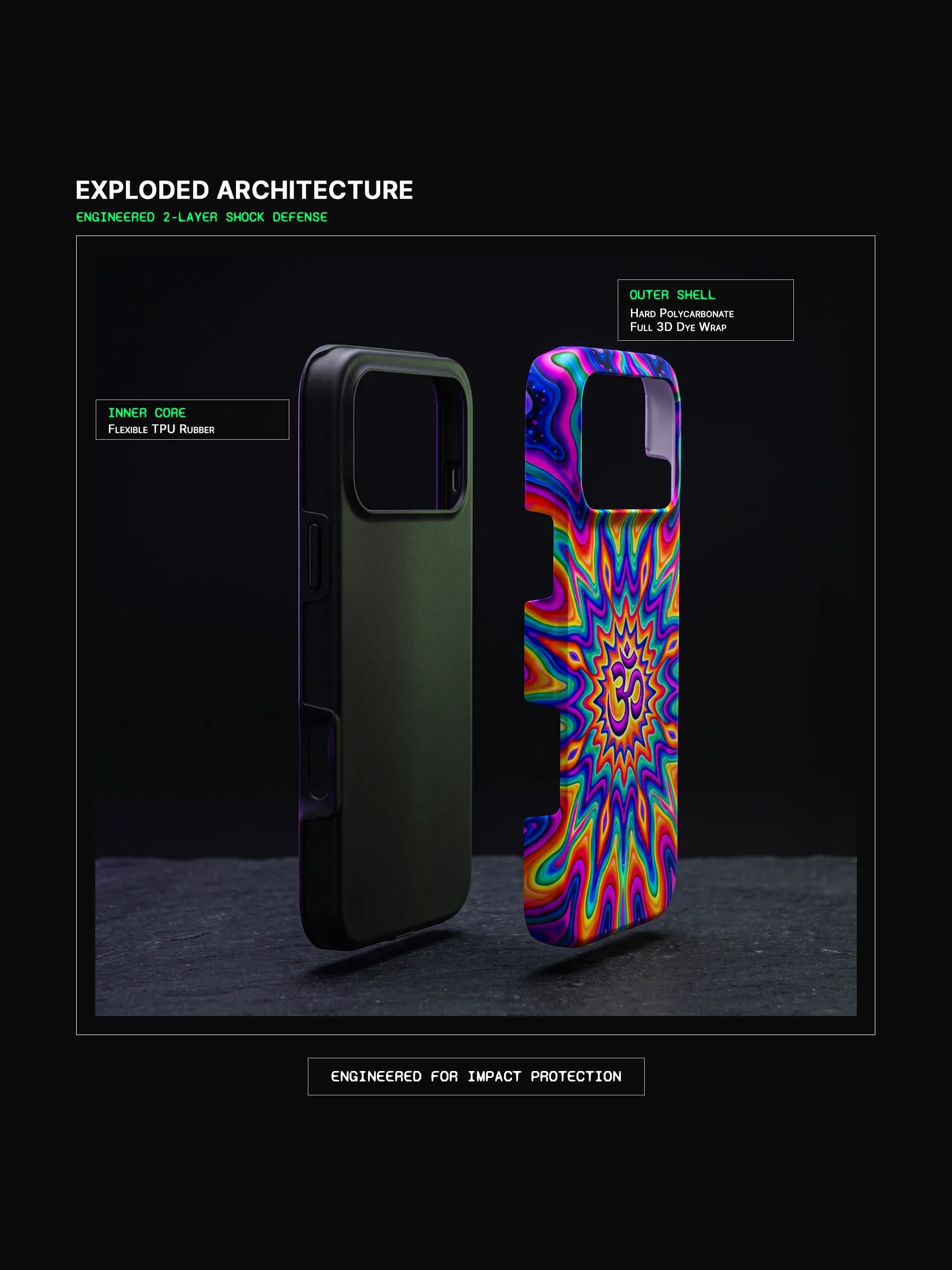 Artifact 01: Liquid Aum Resonance - Dual-Layer Tough Phone Case product image (2)