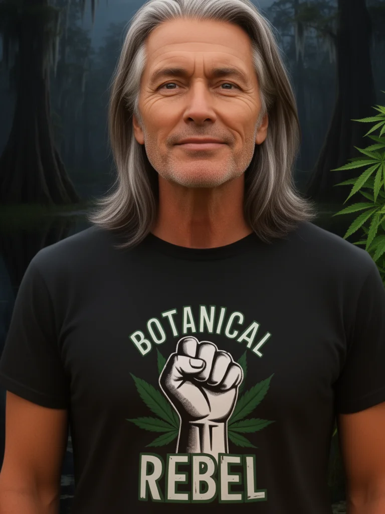 Botanical Rebel – Cannabis Leaf Fist & Plant Power Graphic - Heavyweight T-Shirt product image (1)