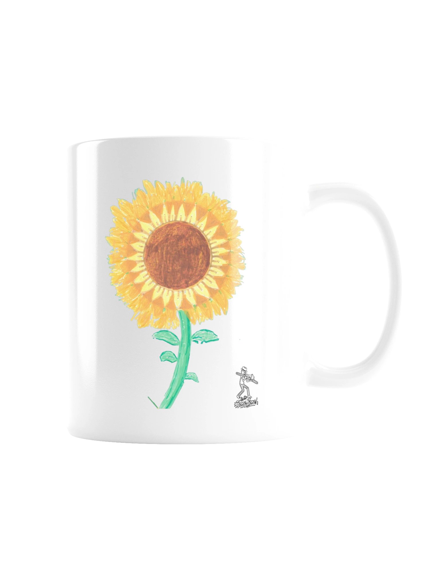 Sunflower White Glossy Mug product image (3)