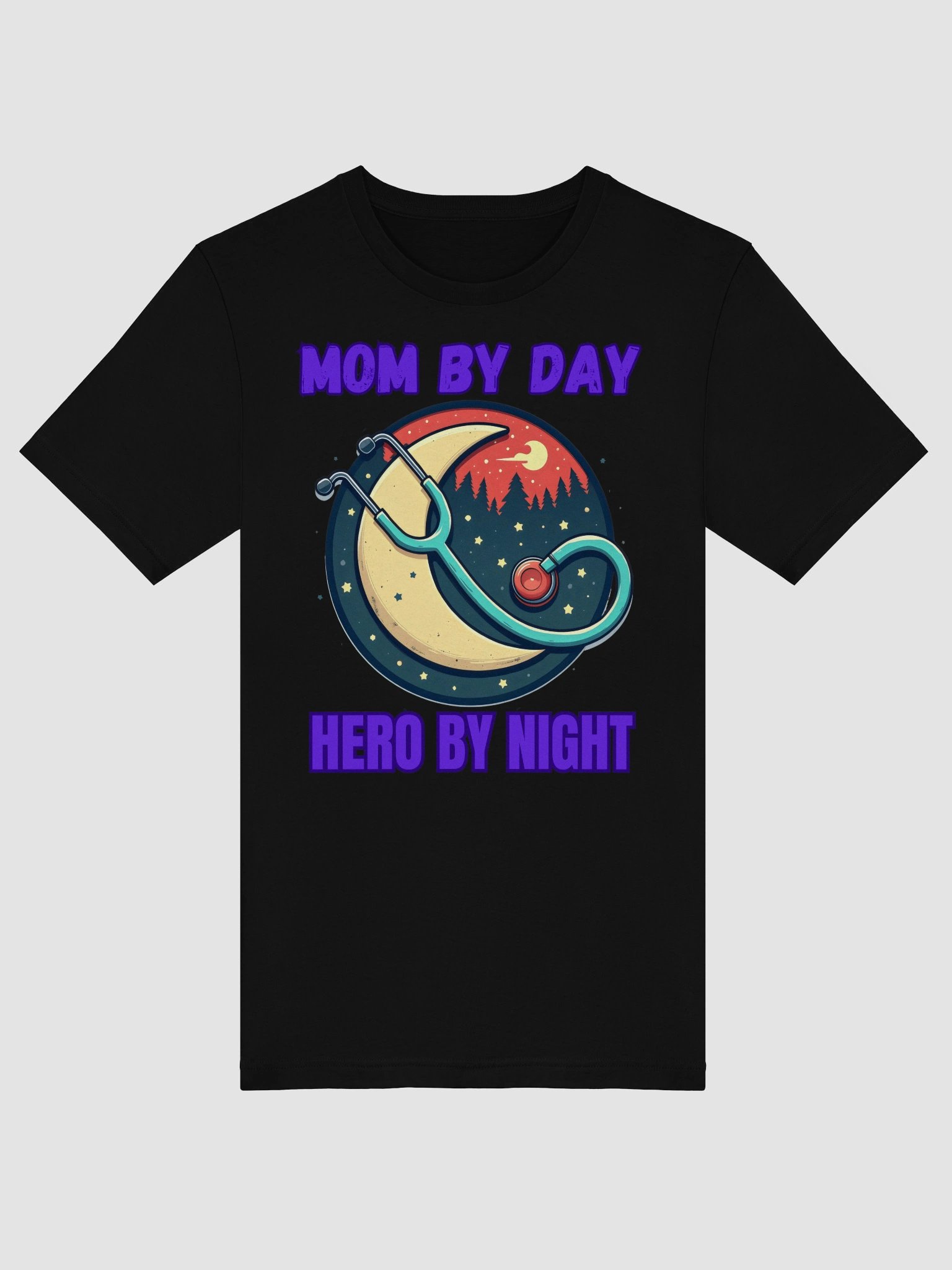 mom by day, Moonlit Hero Nurse T-Shirt product image (33)