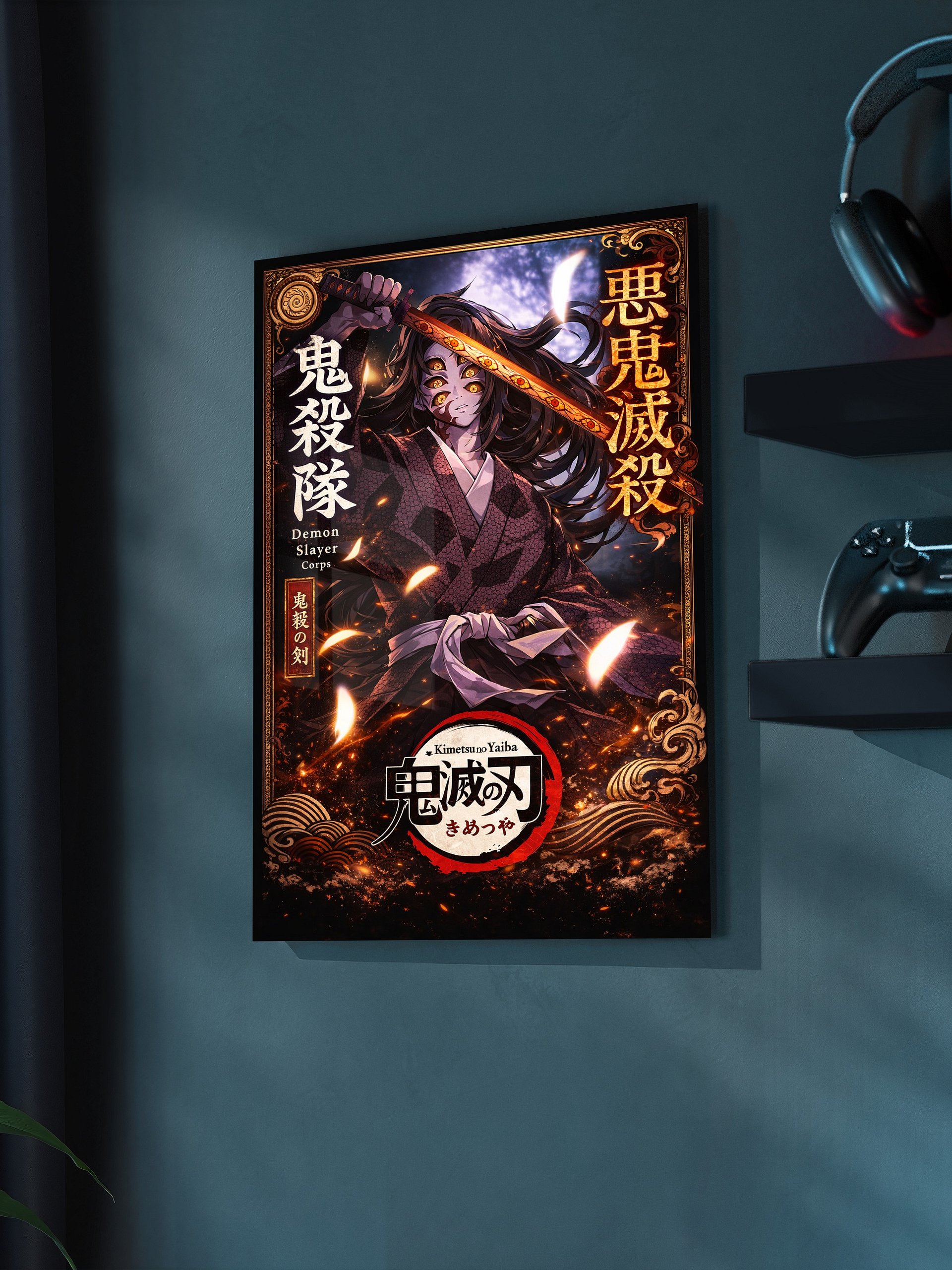 Kokushibo - Upper Moon One | Moon Breathing Demon Slayer Wall Poster product image (2)
