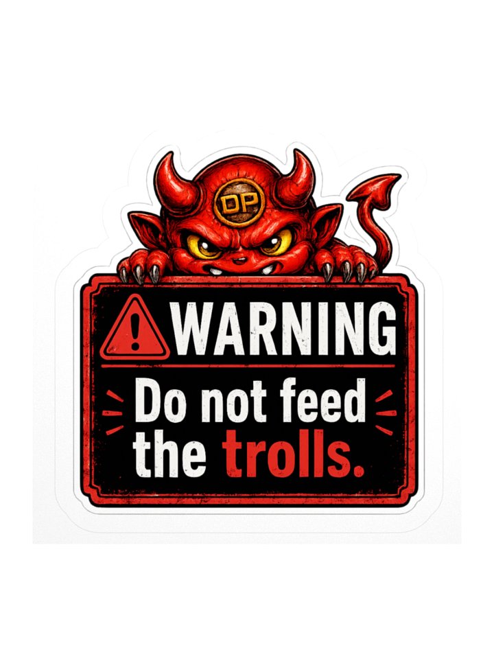 Dont be a troll 3" x 3" sticker product image (1)