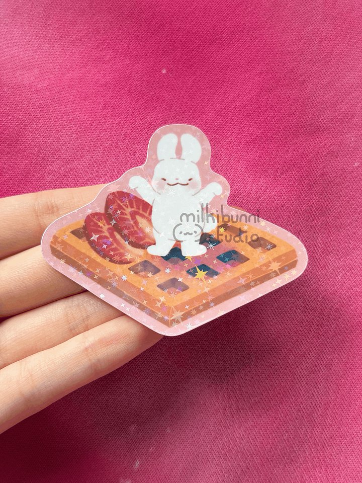 Front Strawberry Waffle Bunni Sticker product image (2)