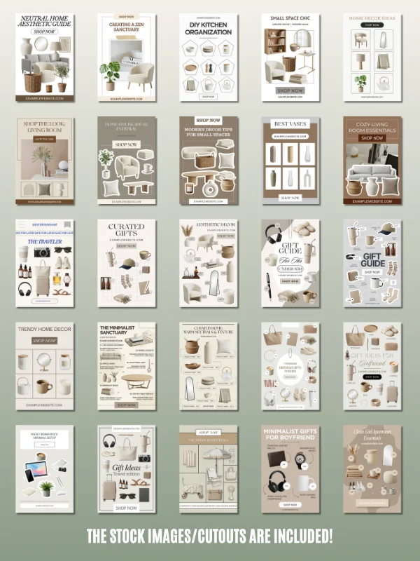 Pinterest Canva Home Decor Moodboard Templates product image (2)