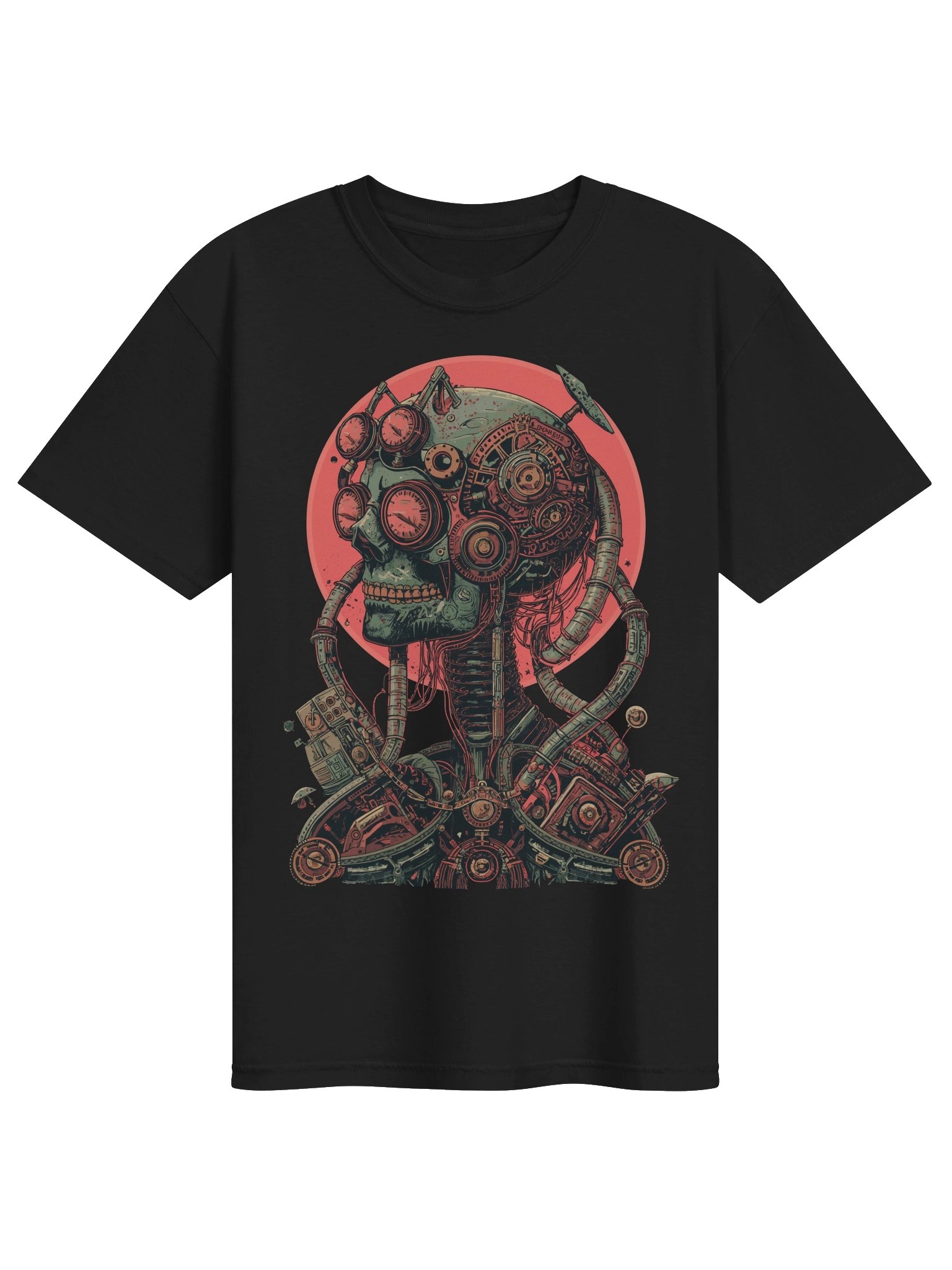 Retro Cyborg Skull Heavyweight T-Shirt product image (1)