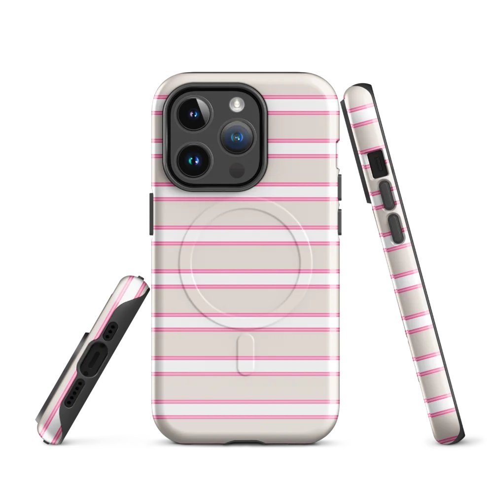HAMPTONS PINK STRIPES MagSafe® Tough iPhone® Case product image (1)