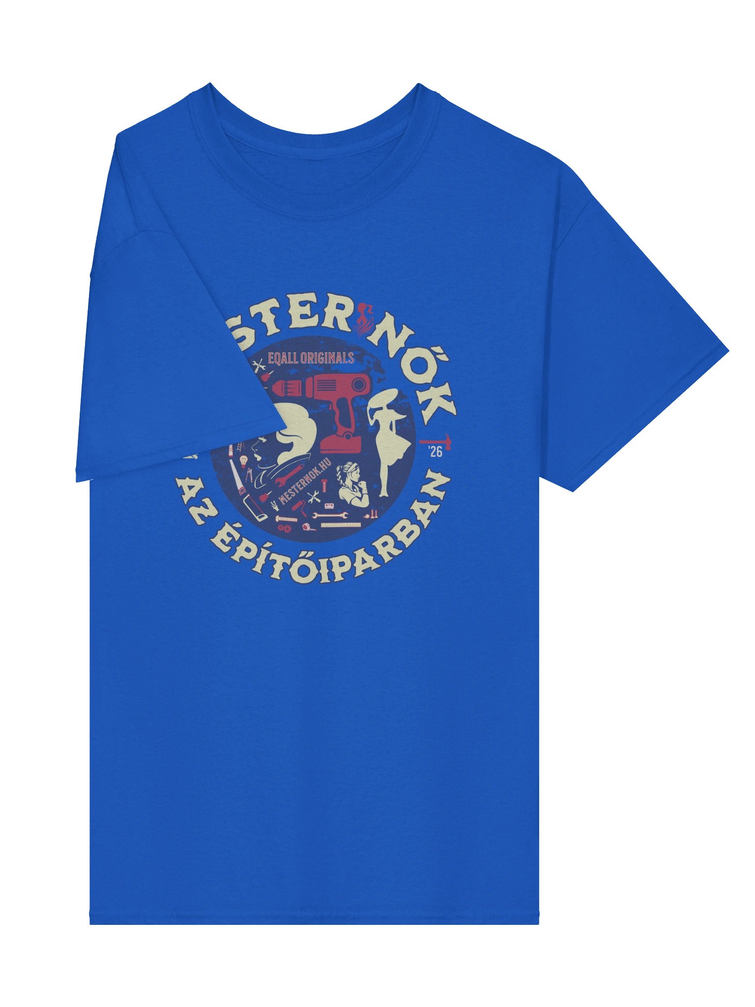 Mesternők Retro Vibe_Unisex 100% Pamut Gildan Dizájn_EQALL.hu® Originals_Lila / Ciklámen product image (6)