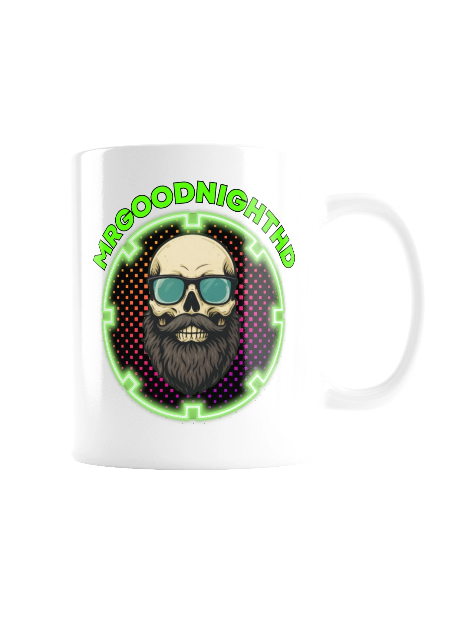 Official MRGOODNIGHTHD Skull Logo Ceramic Coffee Mug (White) product image (7)