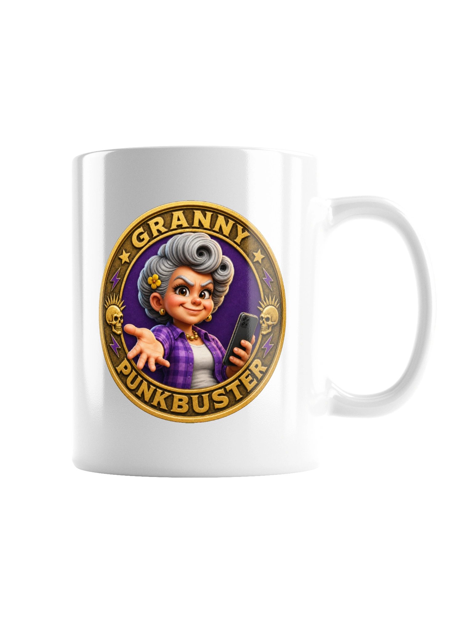 Granny Punkbuster White Mug product image (3)