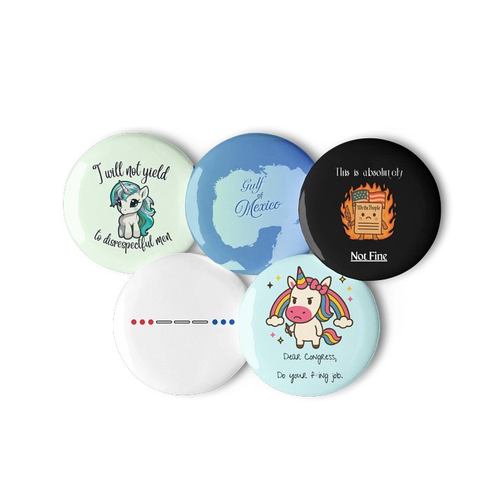 Resist Fascism Save Democracy Buttons product image (3)