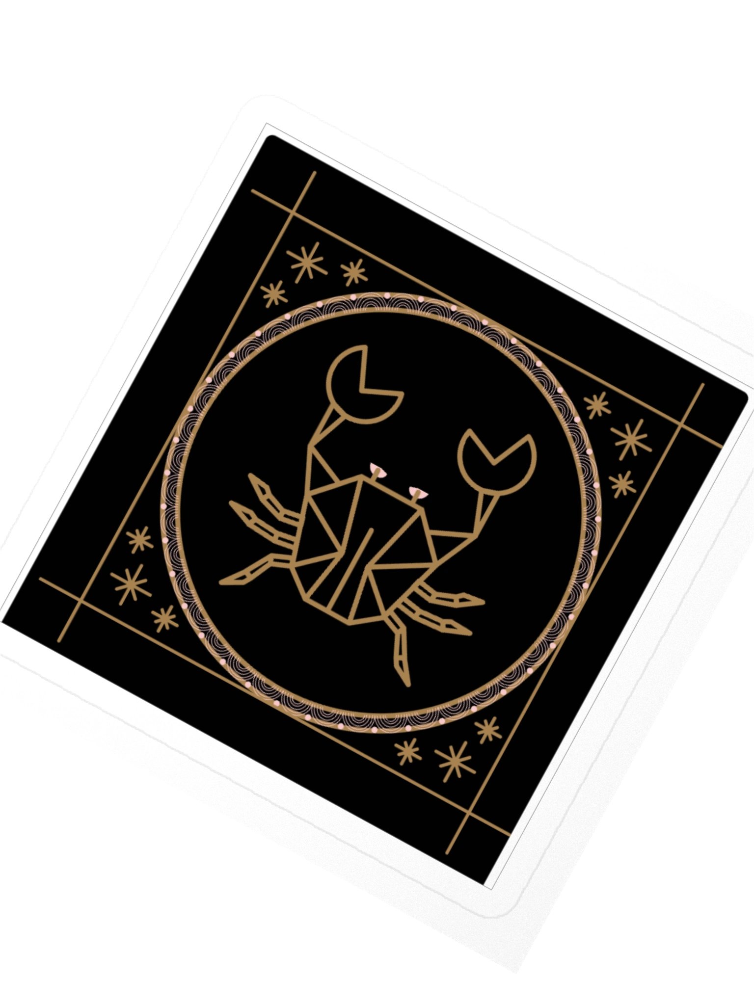 Celestial Crab Line Art Kiss Cut Sticker product image (2)