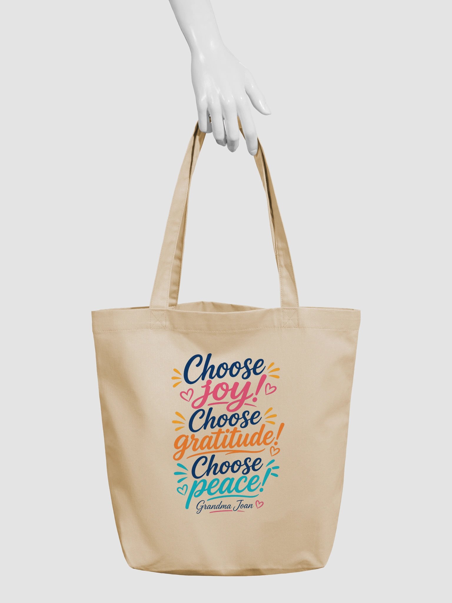 Choose Joy! Choose Gratitude! Choose Peace! - tote bag product image (3)