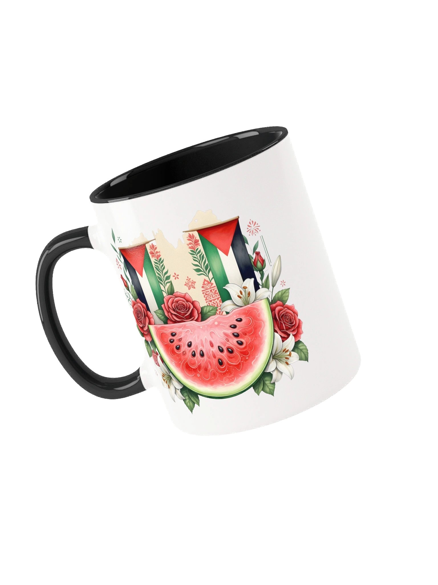 Palestinian Flag Floral Coffee Cup product image (3)