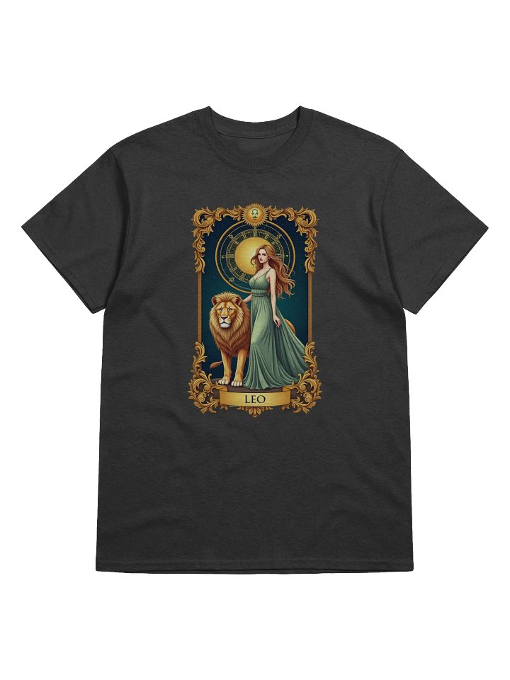 Leo Zodiac Tarot Design - Majestic Lion and Goddess Aesthetic product image (1)