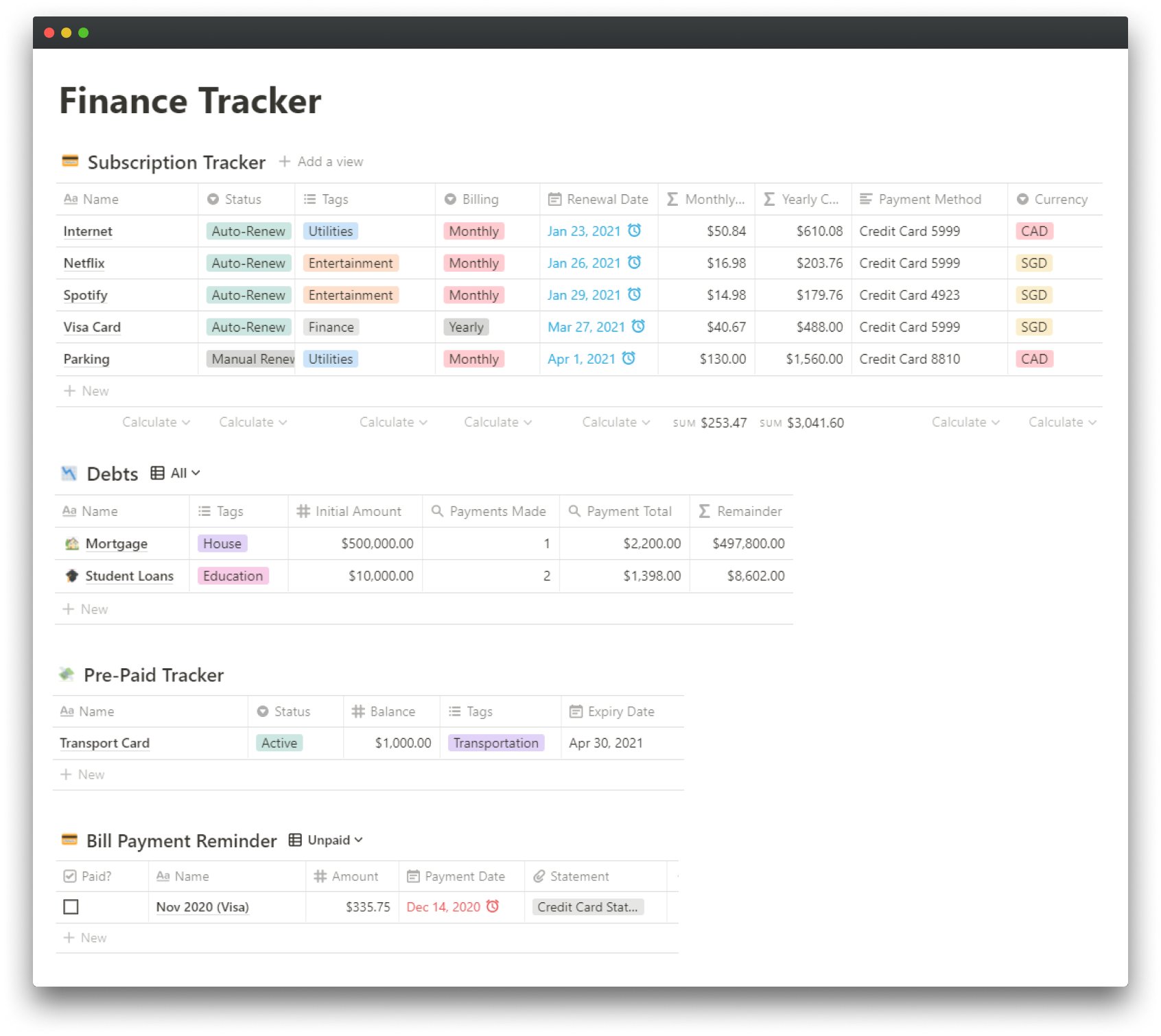 Grow Wealth Notion Template Pack product image (4)