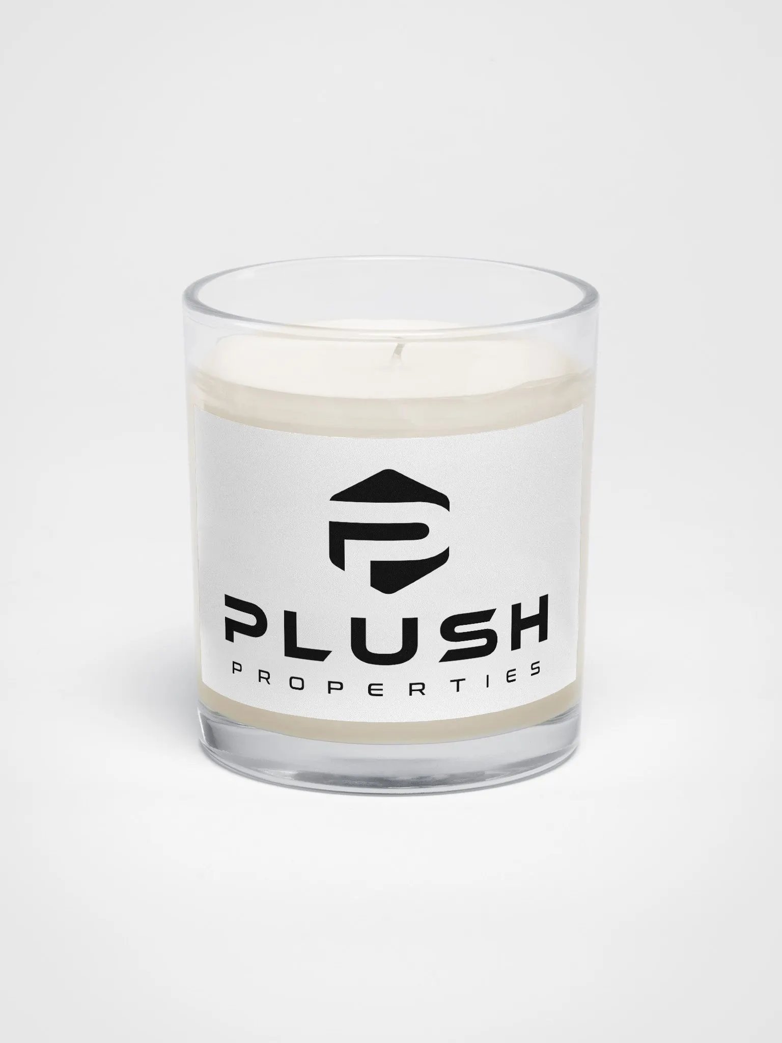 Plush Soy Wax Candle In A Clear Glass Jar product image (1)
